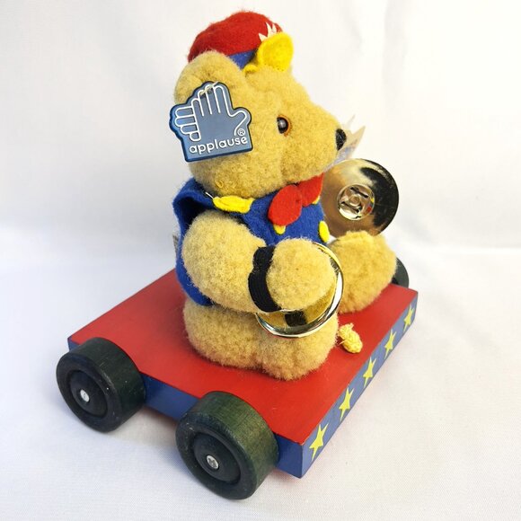 Applause Vintage Plush Teddy with Cymbals Toy Pull Bears in Toyland 1990s - Picture 7 of 10